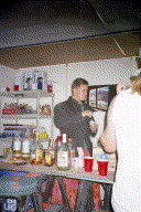 Erik tending bar